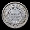 Image 3 : 1872-p Seated Liberty Half Dime 1/2 10c Grades Choice AU/BU Slider