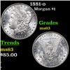 Image 1 : 1881-o Morgan Dollar $1 Grades Select Unc