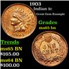 Image 1 : 1903 Indian Cent 1c Grades GEM Unc BN