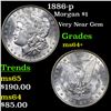 Image 1 : 1886-p Morgan Dollar $1 Grades Choice+ Unc