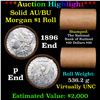 Image 1 : ***Auction Highlight***  AU/BU Slider Rutland Shotgun Morgan $1 Roll 1896 & P Ends Virtually UNC (fc