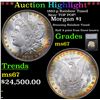 Image 1 : *HIGHLIGHT OF ENTIRE AUCTION* 1882-p Rainbow Toned Near TOP POP! Morgan  $1 ms67 By SEGS (fc)