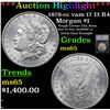 Image 1 : ***Auction Highlight*** 1878-cc vam 17 I3 R4 Morgan Dollar $1 Graded ms65 By SEGS (fc)