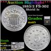 Image 1 : ***Auction Highlight*** 1883/2 FS-302 Shield Nickel 5c Graded ms65 By SEGS (fc)