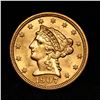 Image 2 : ***Auction Highlight*** 1907-p Gold Liberty Quarter Eagle $2 1/2 Graded Choice Unc By USCG (fc)