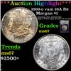 Image 1 : ***Auction Highlight*** 1899-o vam 10A R6 Morgan Dollar $1 Graded GEM++ Unc By USCG (fc)