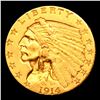 Image 2 : ***Auction Highlight*** 1914-p Gold Indian Quarter Eagle $2 1/2 Graded Select Unc By USCG (fc)