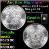 Image 1 : ***Auction Highlight*** 1882-cc GSA Hoard Morgan Dollar $1 Grades Select Unc (fc)