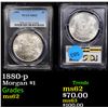 Image 1 : PCGS 1880-p Morgan Dollar $1 Graded ms62 By PCGS