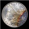 Image 2 : 1884-o Rainbow Toned Morgan Dollar $1 Grades Choice Unc