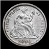 Image 2 : 1890-p Seated Liberty Dime 10c Grades Choice AU