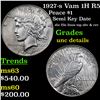 Image 1 : 1927-s Vam 1H R5 Peace Dollar $1 Grades Unc Details