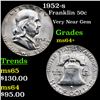 Image 1 : 1952-s Franklin Half Dollar 50c Grades Choice+ Unc