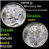 Image 1 : 1929-p Mercury Dime 10c Grades GEM Unc