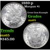 Image 1 : 1889-p Morgan Dollar $1 Grades GEM Unc