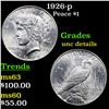 Image 1 : 1926-p Peace Dollar $1 Grades Unc Details