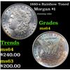 Image 1 : 1880-s Rainbow Toned Morgan Dollar $1 Grades Choice Unc
