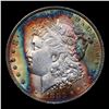 Image 2 : 1882-o Rainbow Toned Morgan Dollar $1 Grades Select Unc