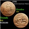 Image 1 : 1781 North American Token Grades f, fine