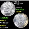 Image 1 : 1883-o Morgan Dollar $1 Grades Choice+ Unc
