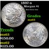 Image 1 : 1897-s Morgan Dollar $1 Grades Select Unc