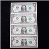 Image 2 : UNCUT MINT SHEET of 4x 2003a $1 Federal Reserve Notes All GEM Or Better