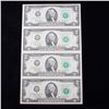 Image 2 : UNCUT MINT SHEET of 4x 2003 $2 Federal Reserve Notes All GEM Or Better