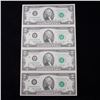Image 3 : UNCUT MINT SHEET of 4x 1976 Bicentennial $2 Federal Reserve Notes All GEM Or Better