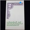 Image 2 : ***Auction Highlight*** *Star Note* UNCUT MINT SHEET of 4x 1976 Bicentennial $2 Federal Reserve Note
