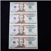 Image 2 : ***Auction Highlight*** *Star Note* UNCUT MINT SHEET of 4x 2004a $20 Federal Reserve Notes All GEM O