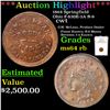 Image 1 : ***Auction Highlight*** NGC 1864 Springfield Ohio F-830E-3A R-9 Civil War Token 1c Graded ms64 rb By