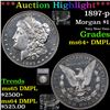 Image 1 : ***Auction Highlight*** 1897-p Morgan Dollar $1 Graded ms64+ DMPL By SEGS (fc)