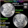 Image 1 : ***Auction Highlight*** 1883-p Morgan Dollar $1 Graded ms66+ By SEGS (fc)