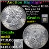 Image 1 : ***Auction Highlight*** 1899-p Vam 6 I2 R5 Morgan Dollar $1 Graded ms64+ By SEGS (fc)