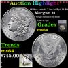 Image 1 : ***Auction Highlight*** 1878-cc vam 17 'Line In Eye' I5 R4 Morgan Dollar $1 Graded ms64 By SEGS (fc)
