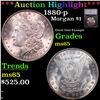 Image 1 : ***Auction Highlight*** 1880-p Morgan Dollar $1 Graded ms65 By SEGS (fc)