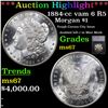 Image 1 : ***Auction Highlight*** 1884-cc vam 6 R5 Morgan Dollar $1 Graded ms67 By SEGS (fc)