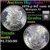 Image 1 : ***Auction Highlight*** 1878-p 8tf vam 4 Morgan Dollar $1 Graded ms65 By SEGS (fc)