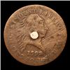 Image 2 : *HIGHLIGHT OF THE YEAR* 1792 Silver Center Cent Judd-1 The 1ST Pattern Coin Graded vg10 details SEGS