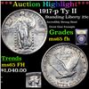 Image 1 : ***Auction Highlight*** 1917-p Ty II Standing Liberty Quarter 25c Graded GEM FH By USCG (fc)