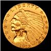 Image 2 : ***Auction Highlight*** 1912-p Gold Indian Quarter Eagle $2 1/2 Graded Select Unc By USCG (fc)