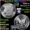 Image 1 : ***Auction Highlight*** 1881-s Morgan Dollar $1 Graded GEM++ Unc By USCG (fc)