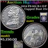 Image 1 : ***Auction Highlight*** 1834 FS-901 B-1 O/F Capped Bust Quarter 25c Graded Select Unc By USCG (fc)