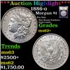 Image 1 : ***Auction Highlight*** 1886-o Morgan Dollar $1 Graded Select Unc By USCG (fc)