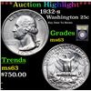 Image 1 : ***Auction Highlight*** 1932-s Washington Quarter 25c Graded Select Unc By USCG (fc)