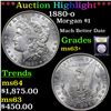 Image 1 : ***Auction Highlight*** 1880-o Morgan Dollar $1 Graded Select+ Unc By USCG (fc)