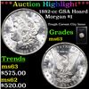 Image 1 : ***Auction Highlight*** 1882-cc GSA Hoard Morgan Dollar $1 Grades Select Unc (fc)
