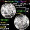 Image 1 : ***Auction Highlight*** 1883-cc GSA Hoard Morgan Dollar $1 Grades Choice+ Unc (fc)