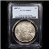 Image 2 : PCGS 1887-o Morgan Dollar $1 Graded ms63 By PCGS