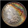 Image 2 : 1885-o Rainbow Toned Morgan Dollar $1 Graded ms64+ PL
